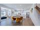 Bright and airy dining area next to an open kitchen, great for Gathering gatherings and entertaining at 627 Contento Ct, Sanford, NC 27330