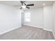 Bedroom features soft carpet, neutral walls, ceiling fan, and a window at 800 Tree Green Ln, Wake Forest, NC 27587