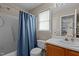 Bathroom featuring vanity with sink, toilet and shower at 886 Drogheda Pl, Wake Forest, NC 27587