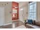 Bright foyer with hardwood floors, high ceilings, stylish lighting, and modern decor at 10510 Sablewood Dr # 114, Raleigh, NC 27617