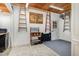 Spacious garage featuring storage solutions, a pegboard for organization and ample workspace at 1107 S 2Nd St, Smithfield, NC 27577