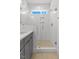 Modern shower with glass door and tiled walls at 140 E End Ave # 2, Durham, NC 27703