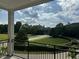 Scenic view from the balcony overlooking landscaped lawns and residential buildings at 1400 Gathering Park Cir # 202, Cary, NC 27519