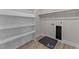 Storage closet with built-in shelving and a utility connection at 1400 Gathering Park Cir # 202, Cary, NC 27519