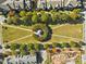 Aerial view of a landscaped gazebo in a common area in a residential neighborhood at 1400 Gathering Park Cir # 204, Cary, NC 27519