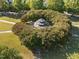 Aerial view of a landscaped gazebo in a common area in a residential neighborhood at 1400 Gathering Park Cir # 204, Cary, NC 27519