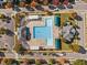 Aerial view of the community pool in a residential neighborhood at 1400 Gathering Park Cir # 204, Cary, NC 27519