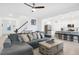 Spacious living room seamlessly connecting to the kitchen and featuring an abundance of natural light at 4840 Baines Loop Rd, Spring Hope, NC 27882