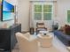 Comfortable living room with modern decor, plush seating, and plenty of natural light at 5005 Shipper Ln, Durham, NC 27703