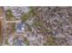 Scenic aerial shot of a property nestled among snow-covered trees, showcasing its serene and private location at 659 Willard Dr, Creedmoor, NC 27522