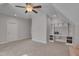 Bonus room with a built-in desk, plush carpeting, a ceiling fan and recessed lighting at 659 Willard Dr, Creedmoor, NC 27522