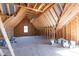 Unfinished attic space ready to be transformed into a custom living area at 8621 Bishop Pine Ln, Wake Forest, NC 27587