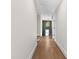Hallway with stairs and modern lighting at 8621 Bishop Pine Ln, Wake Forest, NC 27587