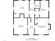 Floor plan featuring two bedrooms, a kitchen, living room, foyer, hall, and bath at 110 W Elm St, Nashville, NC 27856