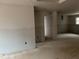 Open-concept room with drywall and rough openings to other rooms at 1516 Bragg St, Sanford, NC 27330