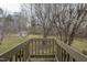 A view of the backyard from the deck at 2010 Twin Acres Rd, Clayton, NC 27520