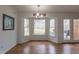 Bright eating area with bay window overlooking the backyard and a walkout patio at 2010 Twin Acres Rd, Clayton, NC 27520