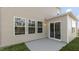Back porch with sliding glass doors and three windows overlooking backyard at 433 Citron St, Sanford, NC 27332