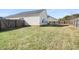 Fenced backyard with a spacious green lawn, perfect for outdoor activities and relaxation at 4913 Sugargrove Ct, Apex, NC 27539