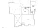 Detailed basement floor plan showing a gym and covered patio at 5301 Inglewood Ln, Raleigh, NC 27609