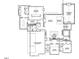 Detailed first floor plan showing the kitchen, living areas, 3-car garage and Primary suite at 5301 Inglewood Ln, Raleigh, NC 27609