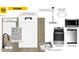 Kitchen design concept featuring white Brellin cabinets, Luna Pearl granite, and sleek black hardware at 544 John Stark Dr, Fuquay Varina, NC 27526