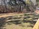 Partially shaded backyard features a spacious lawn and mature trees, offering a serene and private outdoor space at 613 Sexton Ave, Zebulon, NC 27597