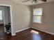 Bright bedroom featuring hardwood floor and natural light, perfect for relaxation at 613 Sexton Ave, Zebulon, NC 27597