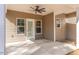 Covered patio with ceiling fan and natural light at 6935 Old Jefferson Hwy, Cameron, NC 28326