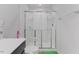 Updated bathroom with glass shower and modern hardware at 1004 Bridgewater Dr, Durham, NC 27704