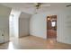 Bright bedroom with hardwood floor, ceiling fan, dormer, and an adjacent room for a quiet space at 103 Allison Way, Cary, NC 27511