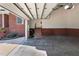 Spacious garage with brick accents and an access door to the main house at 105 Pinecrest Dr, Angier, NC 27501