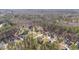 Aerial view of homes in a wooded neighborhood showing privacy and expansive natural surroundings at 110 Lilac Dr, Franklinton, NC 27525