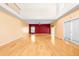 Bright living room featuring hardwood floors and a balcony at 1175 Faulkner Town Rd, Henderson, NC 27537