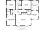 Floorplan featuring three bedrooms, one bathroom, a kitchen, dining, and living room at 2204 Guess Rd, Durham, NC 27705