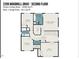 Second floor plan showing layout of bedrooms, bathrooms, laundry, bonus room, and walk-in closets at 2209 Woodnell Dr, Raleigh, NC 27603