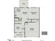 Layout of the first floor showing a kitchen, dining room, and garage at 230 Deodora Ln, Cameron, NC 28326