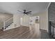 Bright living room featuring luxury vinyl plank flooring and an open floorplan at 2908 Basswood Dr, Raleigh, NC 27610