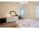 Bedroom showcasing dresser with mirror and an alcove with cozy seating at 3320 Derbyshire Pl, Raleigh, NC 27604