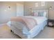 Well-lit bedroom with a stylish bed, sconces, and a cozy atmosphere at 416 Granite Saddle Dr, Rolesville, NC 27571