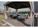 Cozy gazebo area with comfortable seating and ambient lighting at 416 Granite Saddle Dr, Rolesville, NC 27571