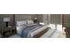 Comfortable bedroom with a queen-size bed, nightstands, lamps, and plush carpeting at 1104 Tobacco Row Ct, Zebulon, NC 27597