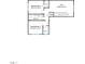 Upstairs floor plan featuring two bedrooms, a bathroom, and a loft space, with a linen closet at 149 Cribbs Ln, Middlesex, NC 27557