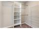 Spacious walk-in closet features built in shelving and rod for organized storage at 155 Jade St, Smithfield, NC 27577