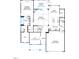 Detailed first-floor layout showcasing the kitchen, Gathering room, study, and primary bedroom at 3184 Armeria Dr, Apex, NC 27502