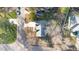 Aerial view of the home showing the driveway, roof, and surrounding landscaping at 5302 Silkwood Dr, Durham, NC 27713