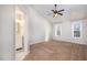 Spacious bedroom features two windows, ceiling fan and an attached bathroom at 5302 Silkwood Dr, Durham, NC 27713