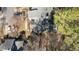 An overhead shot showing the community's proximity to mature trees at 577 Woodbury, Pittsboro, NC 27312