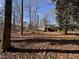 Expansive backyard leading to the lake, enveloped by mature trees offering a tranquil view at , Raleigh, NC 27613