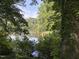 View of the lake framed by lush green trees, creating a serene and picturesque natural scene at , Raleigh, NC 27613